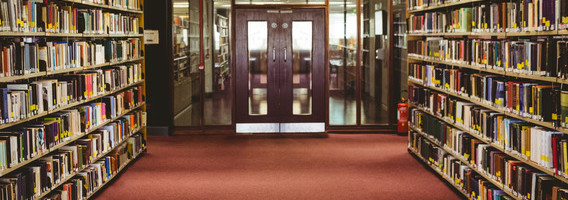 Entrance to the college library in the university